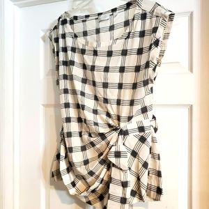 Black and white blouse